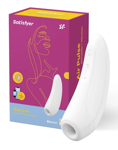 Wibrator - Curvy 1+ Air Pulse Stimulator + Vibration White