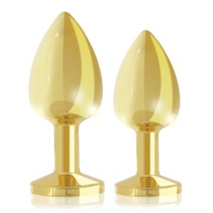 ZESTAW ZDOBIONYCH KORKÓW ANALNYCH - RS - Soiree - Booty Plug Original Luxury Set 2x Gold