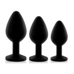 ZESTAW ZDOBIONYCH KORKÓW ANALNYCH - RS - Soiree - Booty Plug Original Set 3x Black