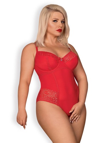 Bielizna-Jolierose body czerwone XXL