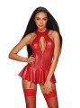 Bielizna- 859-COR-3 gorset i figi czerwony  S/M