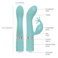 Pillow Talk - Kinky Rabbit &amp; G-Spot Vibrator Teal