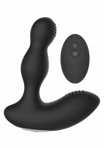 WIBRUJĄCY MASAŻER PROSTATY Z ELEKTROSTYMULACJĄ STEROWANY PILOTEM - ELECTROSHOCK Black