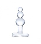 Gläs (GE) Glas - Beaded Glass Butt Plug With Tapered Base