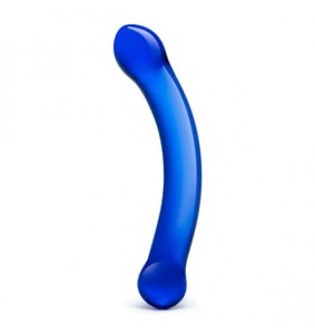 Gläs (GE) Glas - Curved G-Spot Glass Dildo Blue