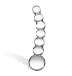 Gläs (GE) Glas - Curved Glass Beaded Dildo