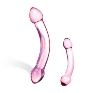 Gläs (GE) Glas - Double Trouble Purple Glass Dildo