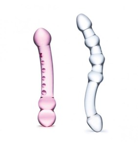 Gläs (GE) Glas - Pleasure Set Double Pleasure Glass Dildo Set