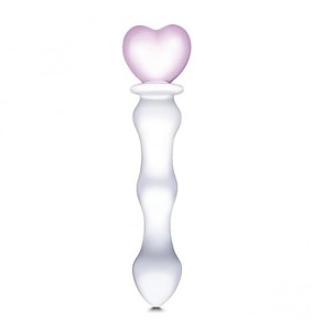 SZKLANE DILDO Z SERCEM - Gläs Sweetheart Glass Dildo