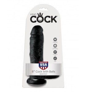 King Cock (US) King Cock 8" Cock with Balls Black