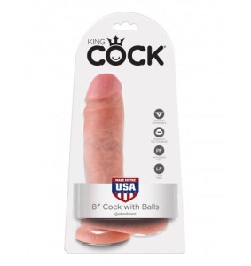 King Cock (US) King Cock 8" Cock with Balls Flesh