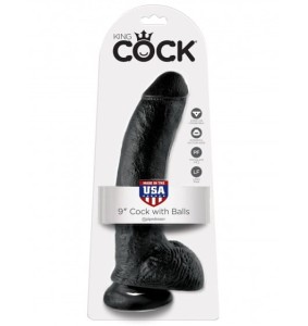 King Cock (US) King Cock 9" Cock with Balls Black