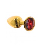 ALUMINIOWY ZDOBIONY KOREK ANALNY - Taboom Butt Plug With Diamond Jewel Gold M