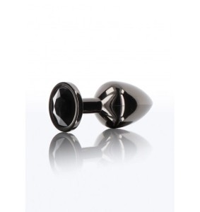 ZDOBIONY METALOWY KOREK ANALNY - Taboom Butt Plug With Diamond Jewel Silver L