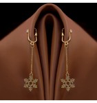 UPKO (CN) Upko Non-pierced clitoral jewelry dangle with snowflake