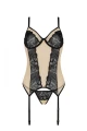 Bielizna-DAISY CORSET beige S/M