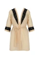 Bielizna-DAISY PEIGNOIR beige L/XL