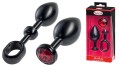 MALESATION Alu-Plug with handle &amp; crystal large, black