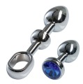 MALESATION Alu-Plug with handle &amp; crystal small, chrome