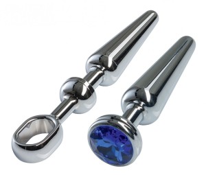 ZDOBIONY ALUMINIOWY KOREK ANALNY - MALESATION MEDIUM CHROME