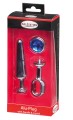 MALESATION Alu-Plug with handle &amp; crystal medium, chrome