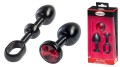 MALESATION Alu-Plug with handle &amp; crystal small, black