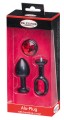MALESATION Alu-Plug with handle &amp; crystal small, black