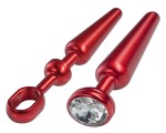 ZDOBIONY ALUMINIOWY KOREK ANALNY - MALESATION MEDIUM RED