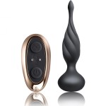 WIBRUJĄCY KOREK ANALNY Z PILOTEM - Rocks-Off Petite Sensations Discover Black