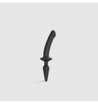 2w1 REALISTYCZNE DILDO I KOREK ANALNY - STRAP-ON-ME Switch Plug-in Semi-realistic Dildo Black S