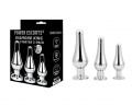 Diamond king 3 - butt plug 3 pack set white stone