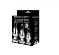 Diamond king 3 - butt plug 3 pack set white stone