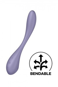 ELASTYCZNY WIBRATOR PUNKTU G Z APLIKACJĄ - SATISFYER G-Spot Flex 5+ lilac