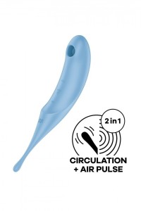 WIELOFUNKCYJNY WIBRATOR - SATISFYER Twirling Pro blue
