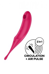 WIELOFUNKCYJNY WIBRATOR - SATISFYER Twirling Pro red 