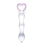 SZKLANE DILDO Z SERCEM - Gläs Sweetheart Glass Dildo 