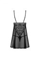 Sweetia babydoll i stringi czarna  XL/XXL