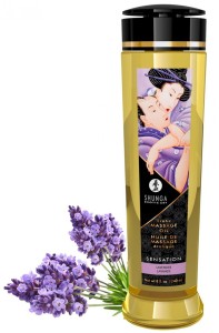 LUKSUSOWY OLEJEK DO MASAŻU - SHUNGA Massage Oil Sensation Lavender