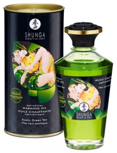 OLEJEK ROZGRZEWAJĄCY DO MASAŻU - SHUNGA Warming Oil Exotic Green Tea