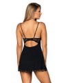 Bielizna-Luvae babydoll i stringi Czarny  XL/XXL