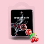2 BRAZYLIJSKIE KULKI Z OLEJKIEM DO MASAŻU CHERRY - SET 2 BRAZILIAN BALLS CHERRY