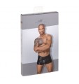 H054 Powerwetlook men's shorts with decorative PVC pleats L