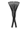 F135 Powerwetlook stockings with siliconed lace S