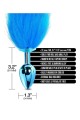 NIXIE METAL BUTT PLUG WITH OMBRE TAIL, BLUE METALLIC