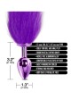 NIXIE METAL BUTT PLUG WITH OMBRE TAIL, PURPLE METALLIC