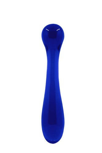 Dildo-CRYSTAL GLASS PLEASURE WAND BLUE