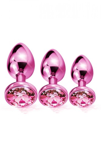 NIXIE METAL BUTT PLUGÂ TRAINERÂ SET, PINK METALLIC