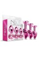 NIXIE METAL BUTT PLUGÂ TRAINERÂ SET, PINK METALLIC
