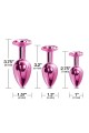NIXIE METAL BUTT PLUGÂ TRAINERÂ SET, PINK METALLIC