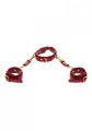 D-Ring Collar and Wrist Cuffs Red